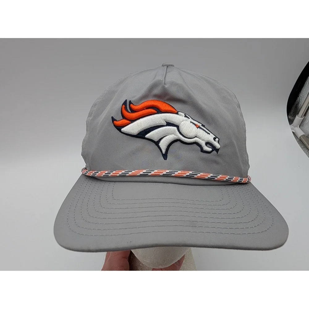 New Era Denver Broncos Gray 19TWENTY Snapback Rope Hat NFL Football Cap OSFM